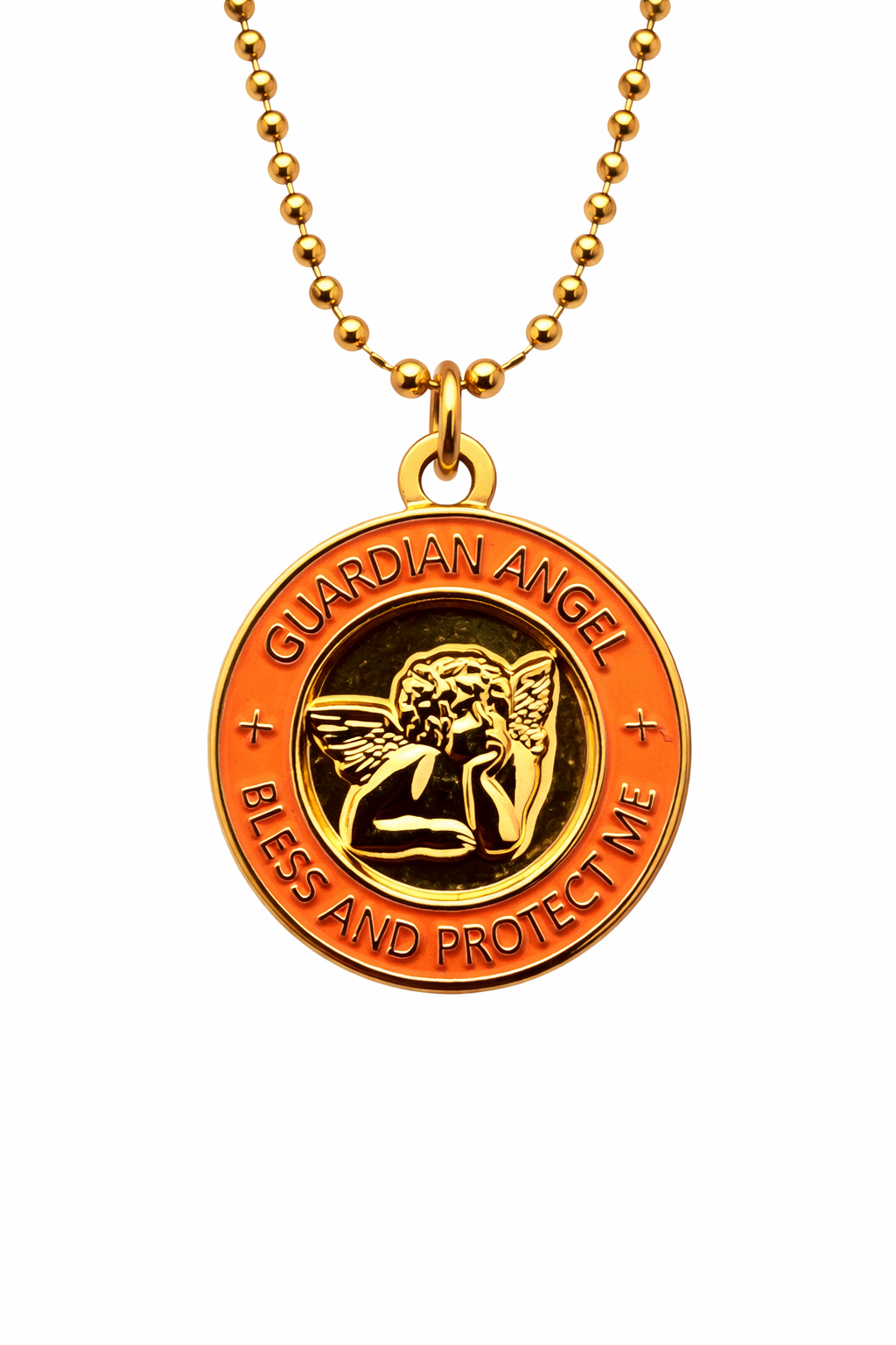 Medalla Angel de la Guarda Mandarina