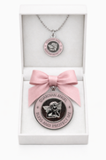Pack oferta medallón cuna + medalla madre rosa palo