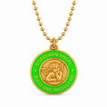 Medalla Angel de la Guarda Verde lima