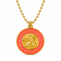 Medalla Angel de la Guarda Coral fluor