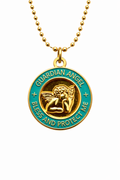 Medalla Angel de la Guarda turquesa