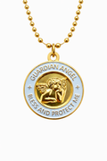 Medalla Angel de la Guarda azul cielo