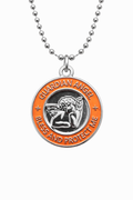 Medalla Angel de la Guarda plata naranja