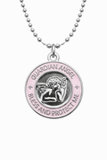 Medalla Angel de la Guarda plata rosa palo