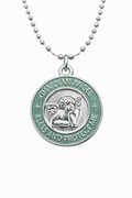 Medalla Angel de la Guarda plata eucalipto