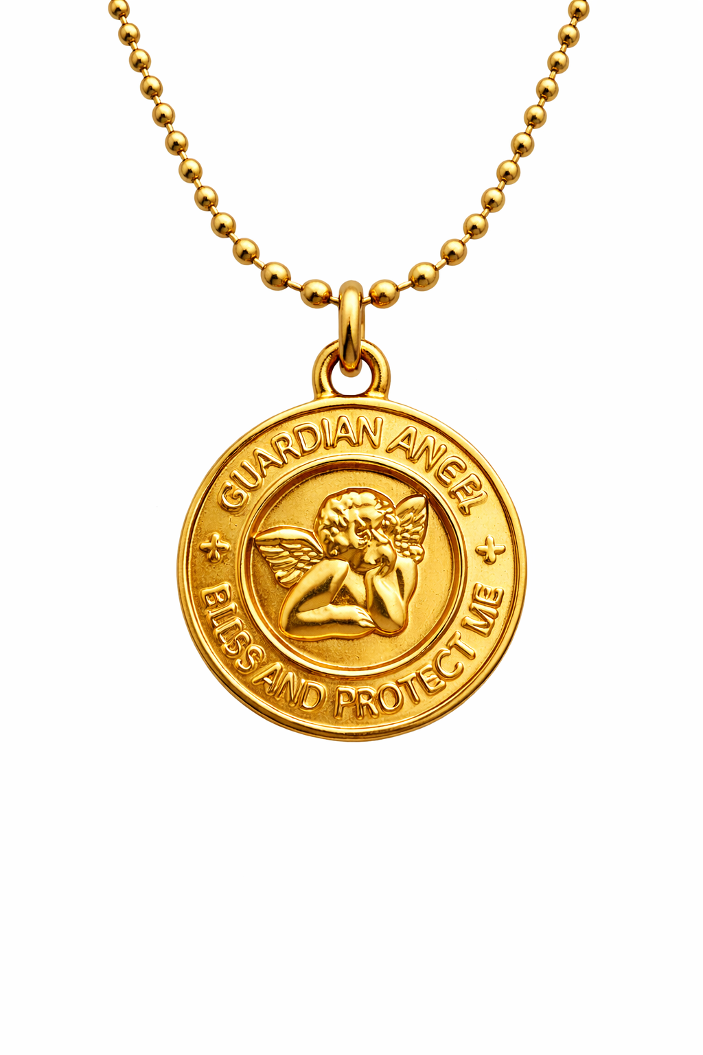 Medalla Angel de la Guarda solo dorado