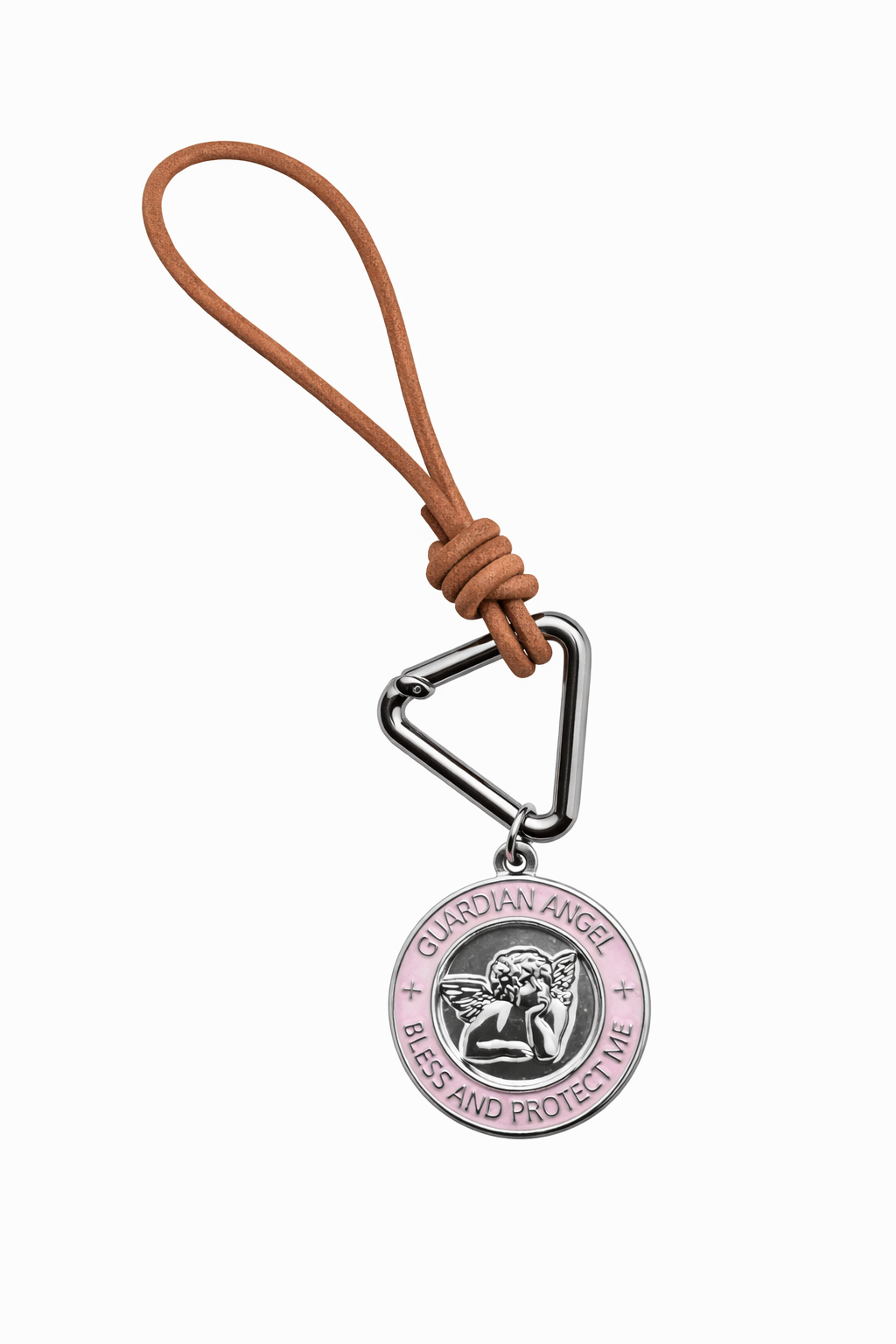 Llavero plata rosa palo