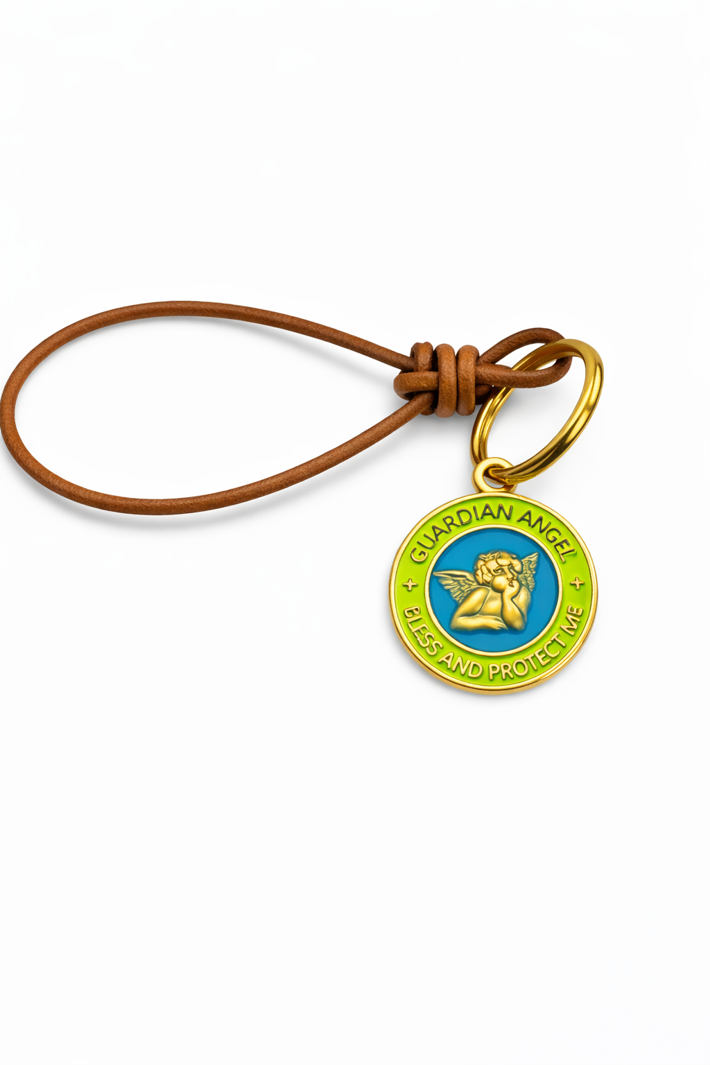 Llavero dorado two colors amarillo/azul